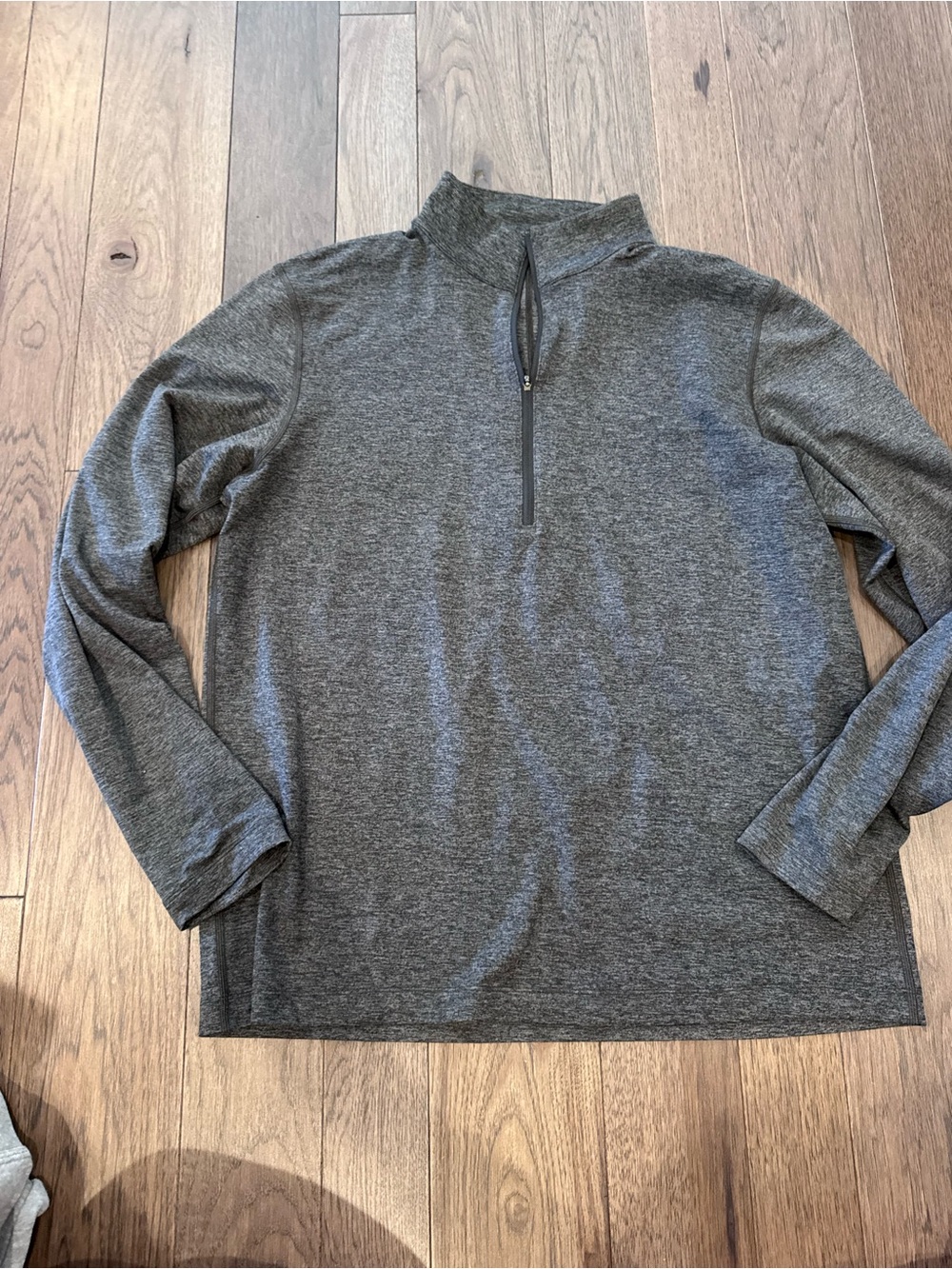 lululemon athletica Men's Heathered Black 1/4 zip Pullover
